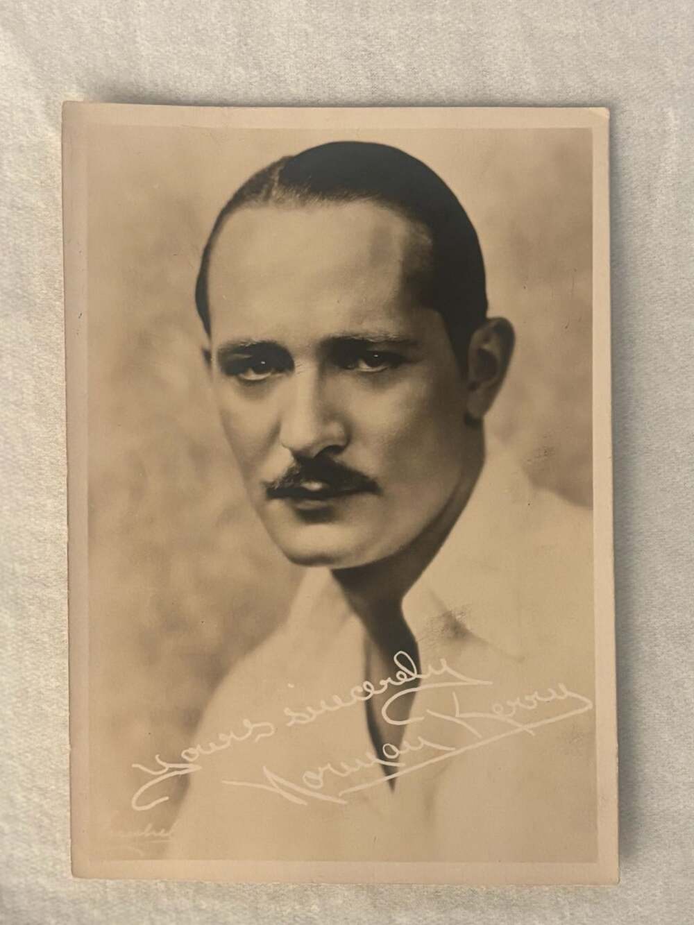 Norman Kerry Vintage 1920s Autographed Silent Film Star Photo
